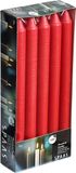 Spaas Dinerkaarsen rood - 10x stuks - 24 cm - 8 branduren - lange kaarsen - tafelkaarsen