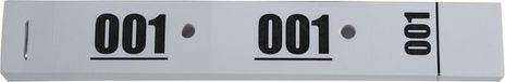 Carnet Exacompta 20x Boekje 50 vestiairetickets 3 luiken met perforaties - Formaat 20x3cm - Wit