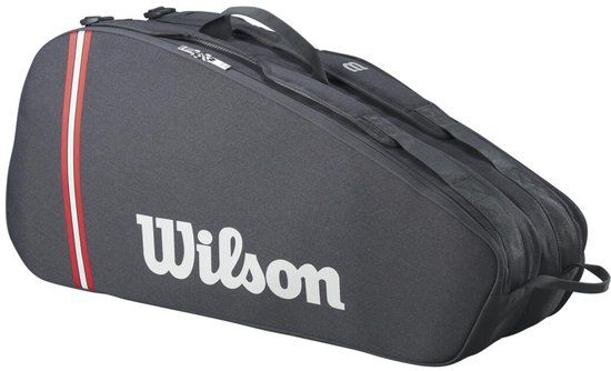 WILSON 2025 Tour Tennis Racket Bag - Zwart/Rood/Wit