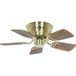CasaFan FLAT 75-III MG-EA/BU Flügel Eiche antik/Buche Plafondventilator 61 W (Ø x h) 79 cm x 164 mm Messing (geborsteld) Omkeerbare bladen, Met wintermodus
