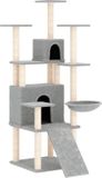 vidaXL Kattenmeubel met Sisal Krabpalen 154 cm Lichtgrijs