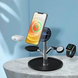 MSL-OnlineShop 3-in-1 draadloze Qi-oplader, inductielader, compatibel met iPhone, Apple Watch en AirPods, 15 watt
