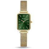 Elysian Horloge Dames Rechthoekig Goud Mesh Waterdicht 26mm