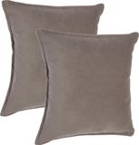 Atmosphera Bank/sierkussens Sophia - 2x stuks - 45 x 45 cm - polyester met rits