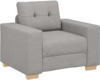 vidaXL Fauteuil Wolgrijs Stof