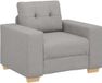 vidaXL Fauteuil Wolgrijs Stof