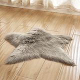Tapis de salon sans marque Forme d'étoile Gris clair 60x60 cm