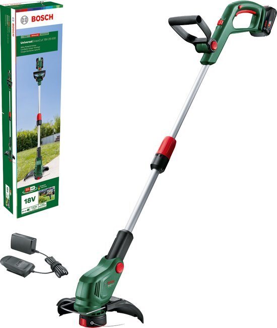 Bosch UniversalGrassCut 18V-26-500 - Grastrimmer - Inclusief 18V Li-Ion 2 Ah accu - Lader