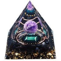 Piramide Orgonite Sterrenbeeld Tweelingen amethist witte mok