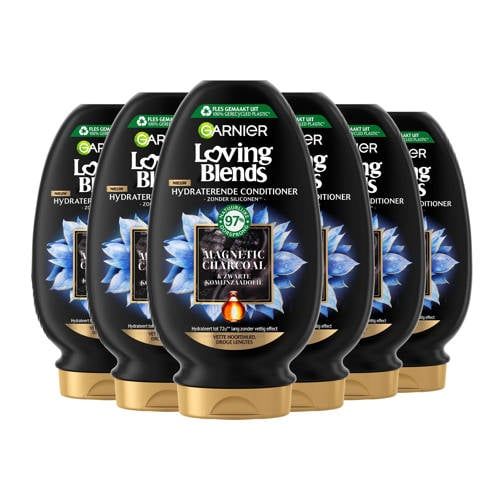 Garnier Loving Blends Magnetic Charcoal Conditioner - 250ml - 6-pack