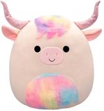 Squishmallows Dagnus Highland Cow Peluche Rose