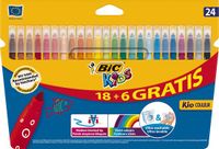 BIC Kids Viltstiften Kid Couleur, 24 Stuks, Meerkleurig