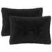 vidaXL - Kussensloop - 2 stuks - HEERLEN - Zwart - 50 x 80 cm - PV Fleece