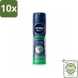 NIVEA MEN Fresh Sensation Déodorant Spray - 150 ml - 10 pièces