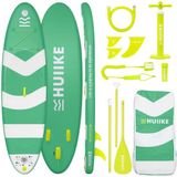 Huiike SUP Board - Opblaasbaar Paddle Board met Accessoires, Peddel, Vinnen, Pomp - Stand Up Paddle met Hoge Stabiliteit - 305 x 84 x 15 cm - Max. 130 kg