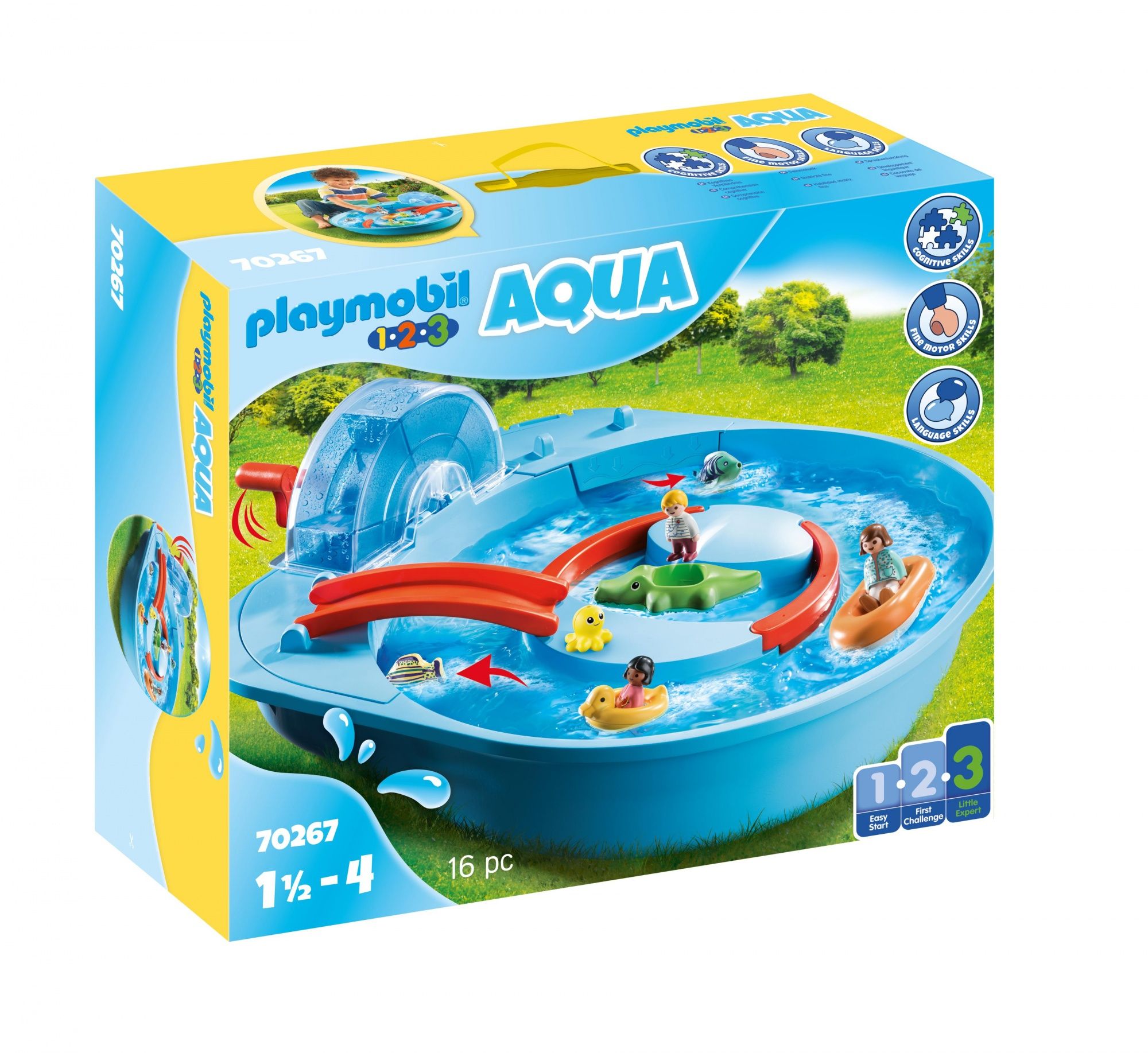 PLAYMOBIL 1.2.3. Aqua Vrolijke waterbaan - 70267 - Speelgoed figuurset - Multicolour