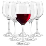 Glasmark Krosno Wijnglas 0,25L Rode Wijn Wijnglazenset Glazen Witte Wijnglazen Wijnglaskelk Glas Vaatwasserbestendig Transparant 6 X 250 Ml