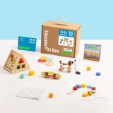6-in-1 set de jouets en bois pour tout-petits, boîte d'apprentissage Montessori