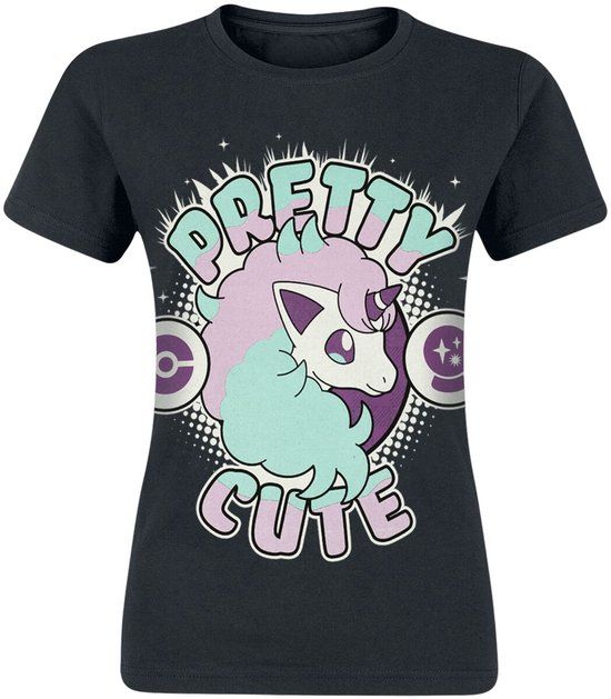 Pokémon Galar-Ponita Dames T-shirt - Zwart - XL