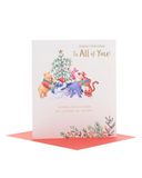 UK Greetings Disney Winnie de Poeh Kerstkaart voor jullie allemaal - Pooh & Friends Design