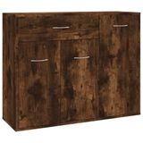 vidaXL Dressoir, 88x30x70 cm, bewerkt hout, gerookt eikenkleurig