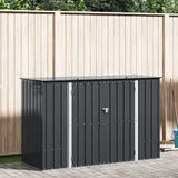 vidaXL Tuinopslagdoos Zwart 214 x 82 x 132 cm Staal