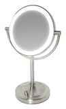 HoMedics MIR-8150-EU Make-upspiegel - Vrijstaand - Rond - Roestvrijstaal - 7x Vergroting - LED