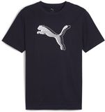 Puma T-shirt Graphics Cat Logo Blauw XS