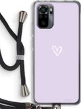 Case Company® - Xiaomi Redmi Note 10 Pro Hoesje met Koord - Klein hartje paars - TPU Back Cover