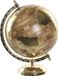 Item International Items Deco Wereldbol/globe op voet - kunststof - goud - home decoratie artikel - D20 x H28 cm