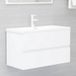 Maison Exclusive - Meuble sous lavabo, blanc, 80x38,5x45 cm, en panneau de fibres de bois