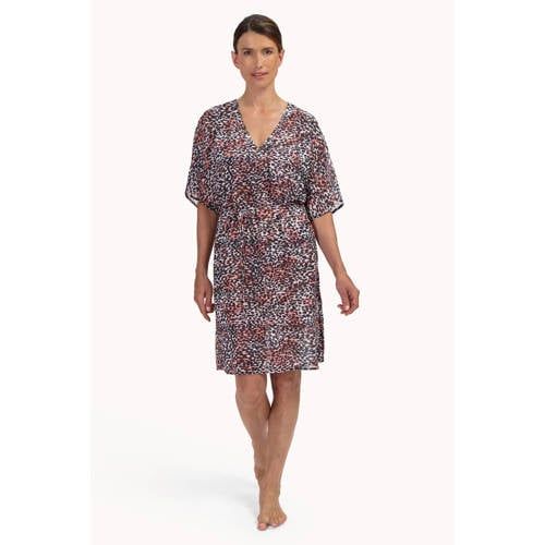 Cyell strandtuniek zwart/ecru/roze