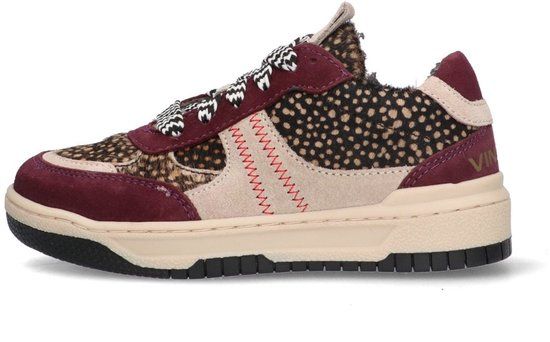 Vingino VIN825592-448 Meisjes Lage Sneakers - Paars - Leer - Veters