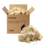 bioMat 10 kg natuurlijke aanmaakblokjes van houtwol, gedrenkt in was, haardaansteker, houtkachel, barbecue-aansteker, ontstekingswol, premium biologische kwaliteit