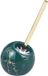 Marque non spécifiée Brosse de toilette avec support - Ensemble de nettoyage de toilette - Nettoyage de salle de bain - Boîte de rangement en céramique - 32 cm - Vert
