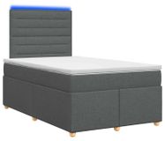 vidaXL Boxspringbed met matras, donkergrijs, 120 x 200 cm, met stoffen bekleding