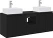 vidaXL Badkamerkastenset 3 st Zwart 129 x 41 x 79,5 cm Bewerkt hout
