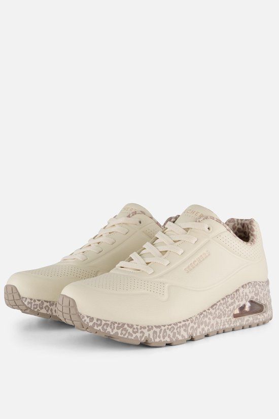 Skechers Uno - Safari Time Dames Sneakers - Wit - Maat 40 - Herfst/Winter 2025