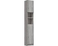 vidaXL Badkamerkast 32x25,5x190 cm bewerkt hout grijs sonoma eiken