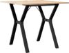 VidaXL Eettafel y-frame 80x80x75 cm massief grenenhout en staal