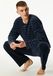 Schiesser Heren pyjama lange nachtkleding set pyjamaset, Nachtblauw 182023, 50
