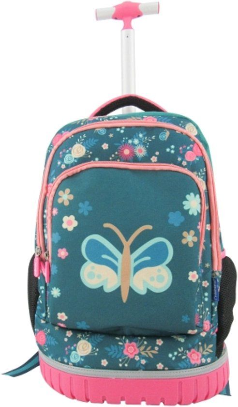 Imaginarium Bloesem Backpack Trolley - Rugzaktrolley voor Kinderen - Rugzak met Bloemen voor Meisje