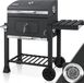 BBQ BBQ Barbecue de jardin - Chariot barbecue à charbon XXL - Convient pour 5-10 personnes - 2 roues - Acier, thermolaqué - Certifié CE - Résistant à la haute pression