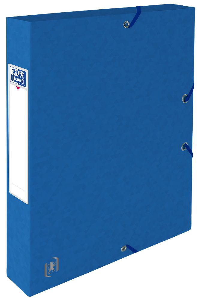 Oxford Elastobox Top File+ A4+ - Blue - 40mm - Cardboard