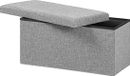 Casaria Zitbank met Opbergruimte – 80x40x40cm Opvouwbaar 100L - Grijs