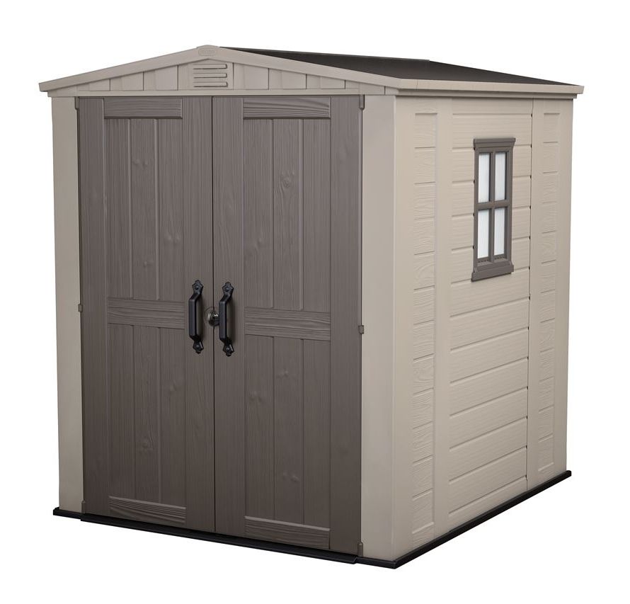 Keter Factor 6x6 Tuinhuis - 178x195,5x208cm - Taupe/Beige
