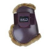 HKM Teddy achterbeen Strijkkappen Donkerrood/Camel Cob/Full
