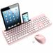 LeadsaiL, Toetsenbord-muissets, draadloze ergonomische muis en toetsenbord, draadloos pc-toetsenbord en muis in standaardformaat, Duitse QWERTZ-lay-out, stille klikknop, MacOS, laptop