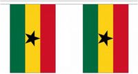 Merkloos / Sans marque Shoppartners Bv Ghana landen vlaggenlijn - 900 cm - polyester - versiering - buiten en binnen