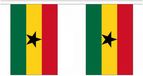 Merkloos / Sans marque Shoppartners Bv Ghana landen vlaggenlijn - 900 cm - polyester - versiering - buiten en binnen
